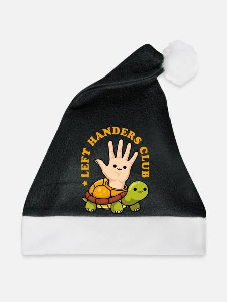 Left Handers Club - Skurrile Schildkröte - Weihnachtsmütze - Schwarz/Weiß