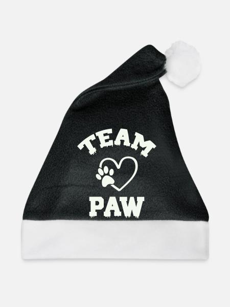 Team Paw Pfote - Weihnachtsmütze - Schwarz/Weiß