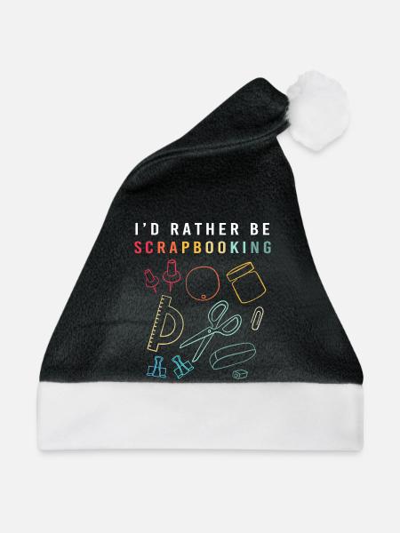 Scrapbook Scrapbooking - Weihnachtsmütze - Schwarz/Weiß - Vorne