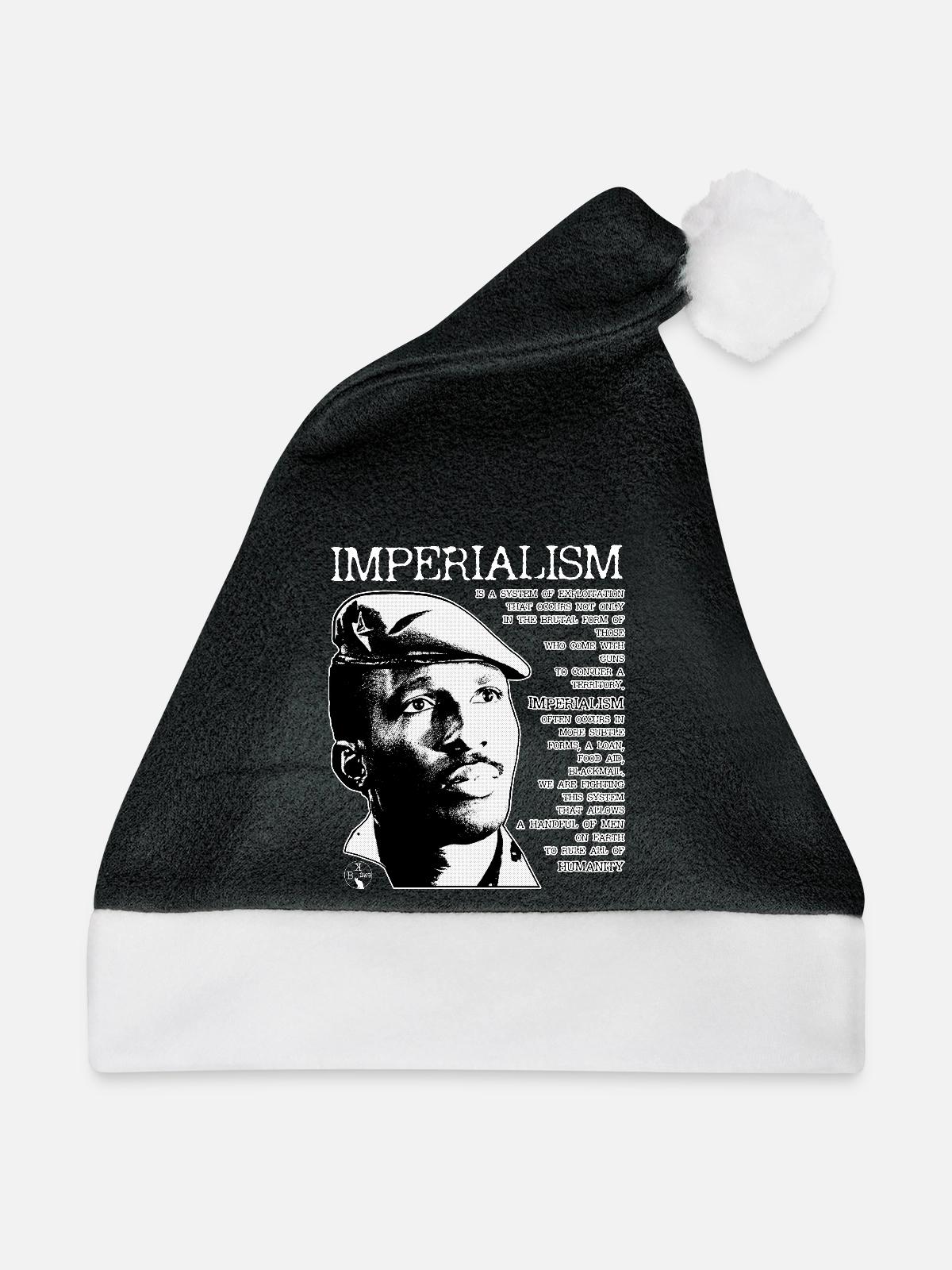 Thomas Sankara: Imperialismus - Weihnachtsmütze - Schwarz/Weiß - Vorne