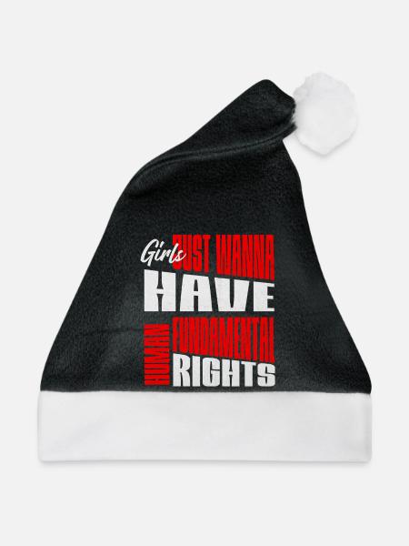 Frauenrechte Fundamental rights Layout - Weihnachtsmütze - Schwarz/Weiß