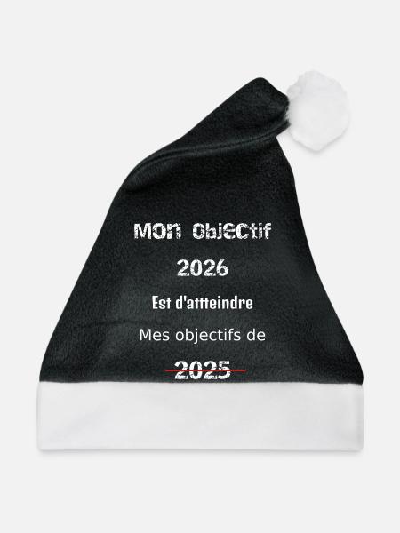 Mein Ziel für 2026: 2025 zu übertreffen - Weihnachtsmütze - Schwarz/Weiß