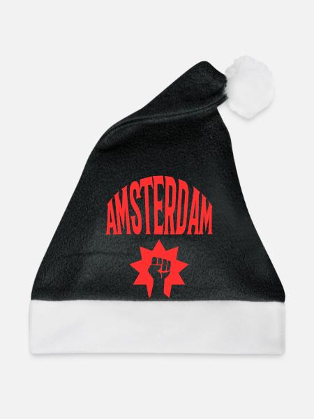 Amsterdam - Weihnachtsmütze - Schwarz/Weiß