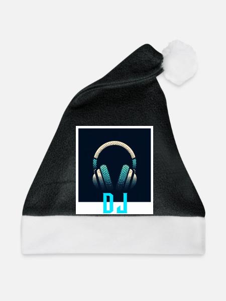 DJ - Weihnachtsmütze - Schwarz/Weiß - Vorne