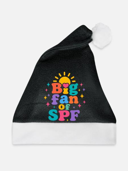 SPF Sonnenschutz Fan Sommer Sonne - Weihnachtsmütze - Schwarz/Weiß