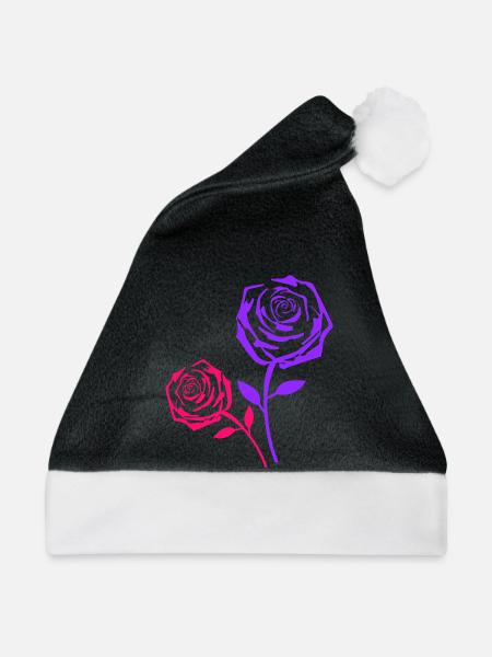 Rosenduo Neon Pink Purple - Weihnachtsmütze - Schwarz/Weiß