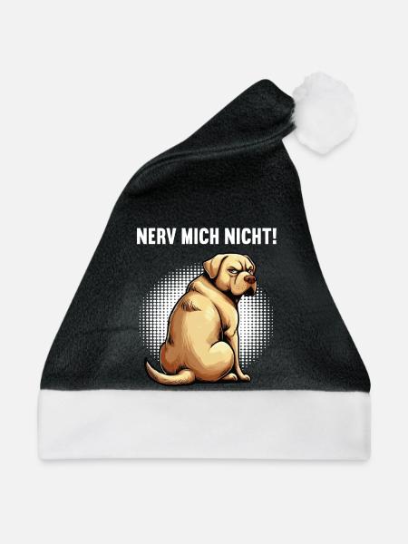 Nerv Mich Nicht Labrador Labradorbesitzer Labbi - Weihnachtsmütze - Schwarz/Weiß - Vorne