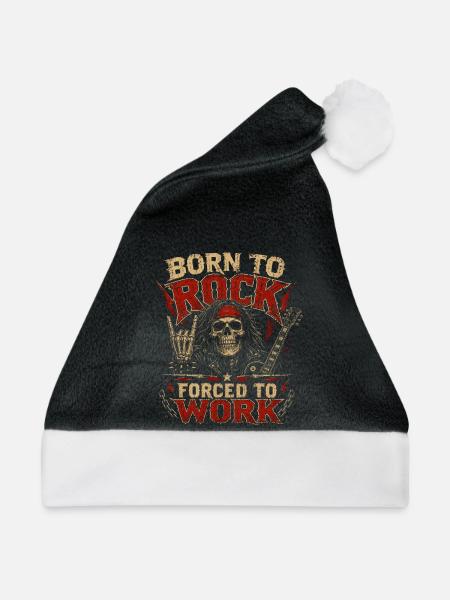 GEBOREN ZUM ROCK - Weihnachtsmütze - Schwarz/Weiß