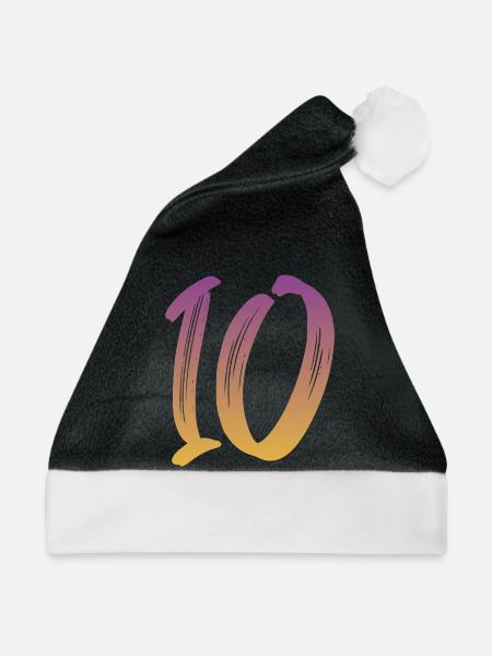 10 - Weihnachtsmütze - Schwarz/Weiß