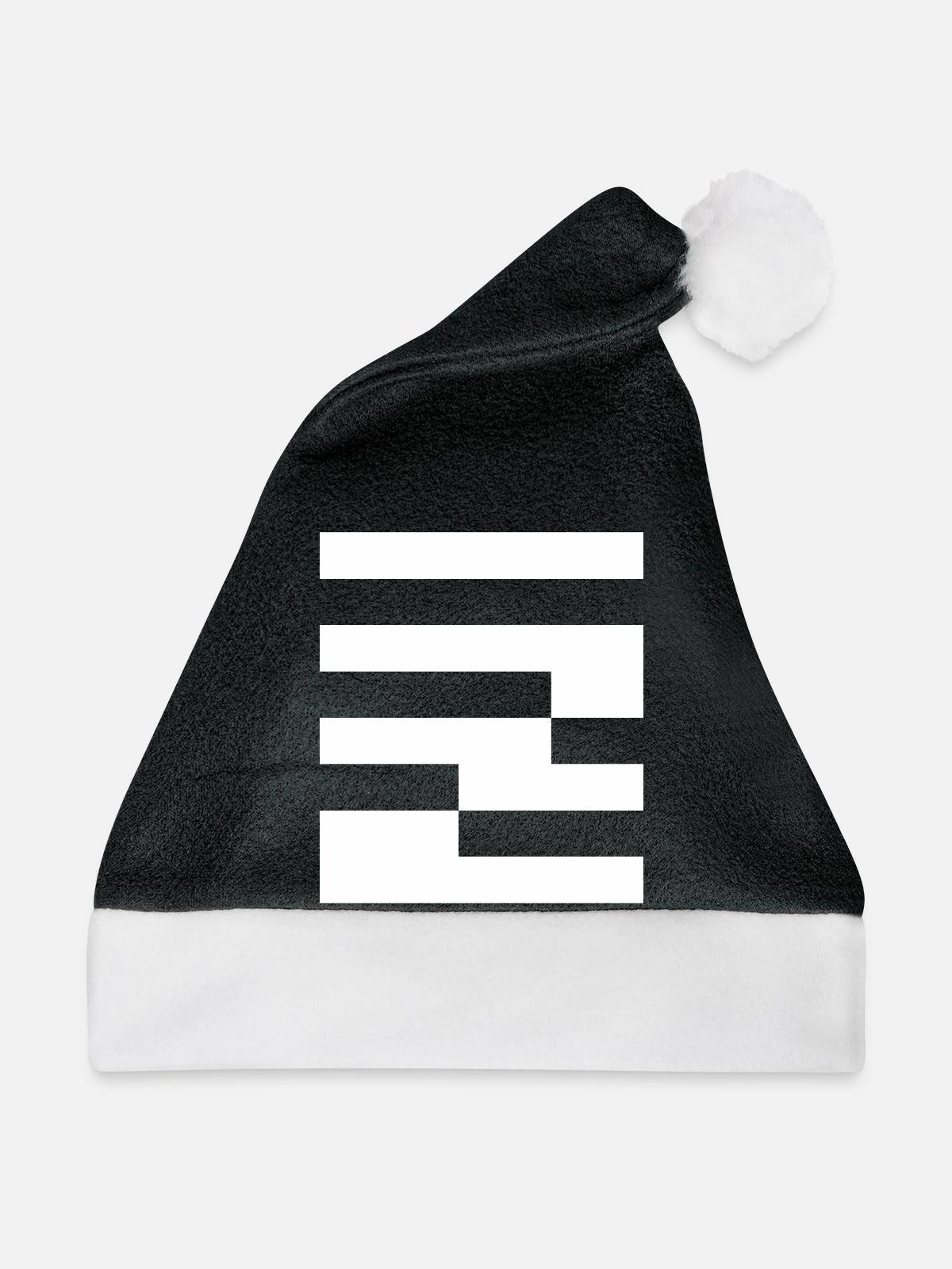 Balkengitter-Abstract - Weihnachtsmütze - Schwarz/Weiß - Vorne