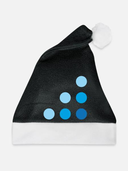 Blue dots 800x800 - Weihnachtsmütze - Schwarz/Weiß