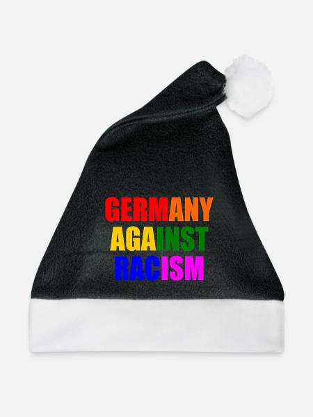 Germany against racism - Weihnachtsmütze - Schwarz/Weiß