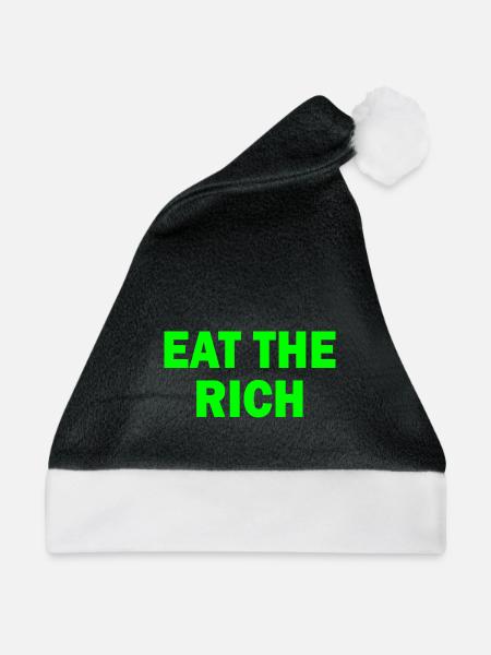 Eat the rich - Weihnachtsmütze - Schwarz/Weiß - Vorne