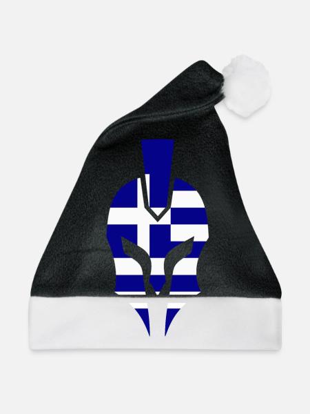 Griechische Helm - Weihnachtsmütze - Schwarz/Weiß