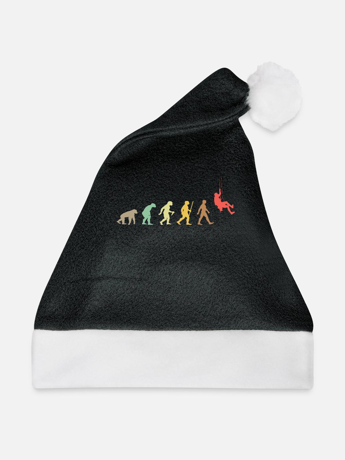 Klettern Retro Klettern Evolution Climber - Weihnachtsmütze - Schwarz/Weiß - Vorne