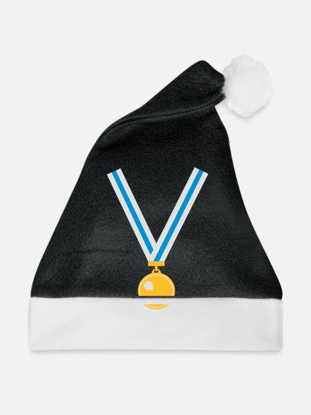 gold_medaille_fi_3_clr - Weihnachtsmütze - Schwarz/Weiß