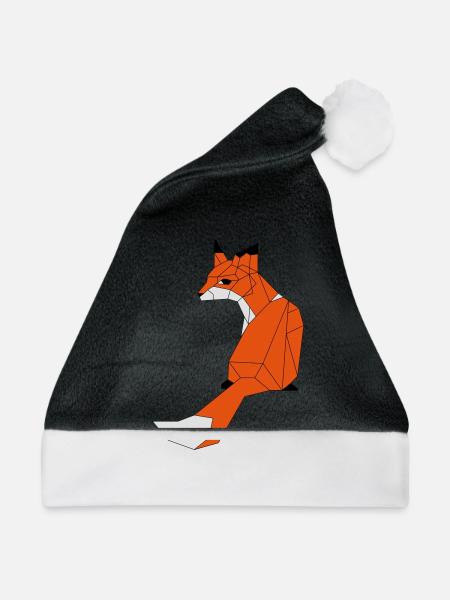 Farbiger geometrischer Fuchs - Weihnachtsmütze - Schwarz/Weiß