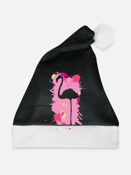 Flamingo - Weihnachtsmütze - Schwarz/Weiß