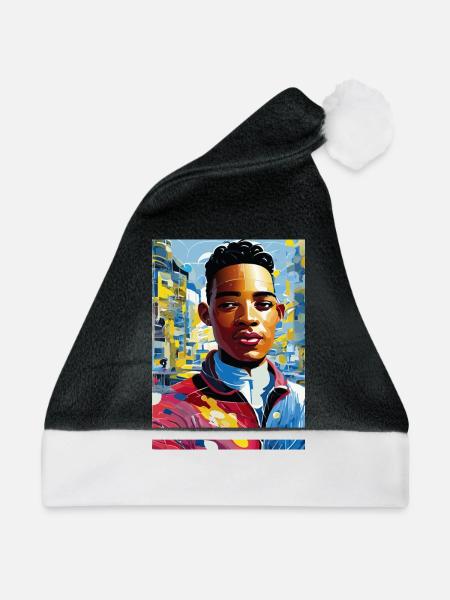 Ein junger Künstler (Kunstsammlung) - Weihnachtsmütze - Schwarz/Weiß