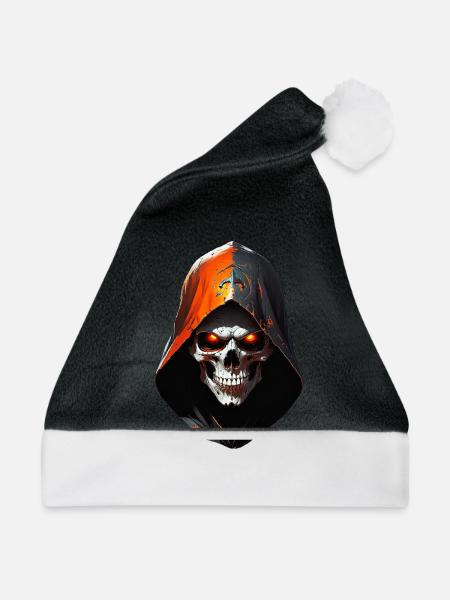 Skull - Weihnachtsmütze - Schwarz/Weiß