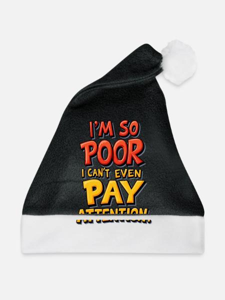 So arm - Weihnachtsmütze - Schwarz/Weiß