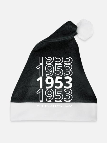 1953 1953 1953 - Weihnachtsmütze - Schwarz/Weiß - Vorne