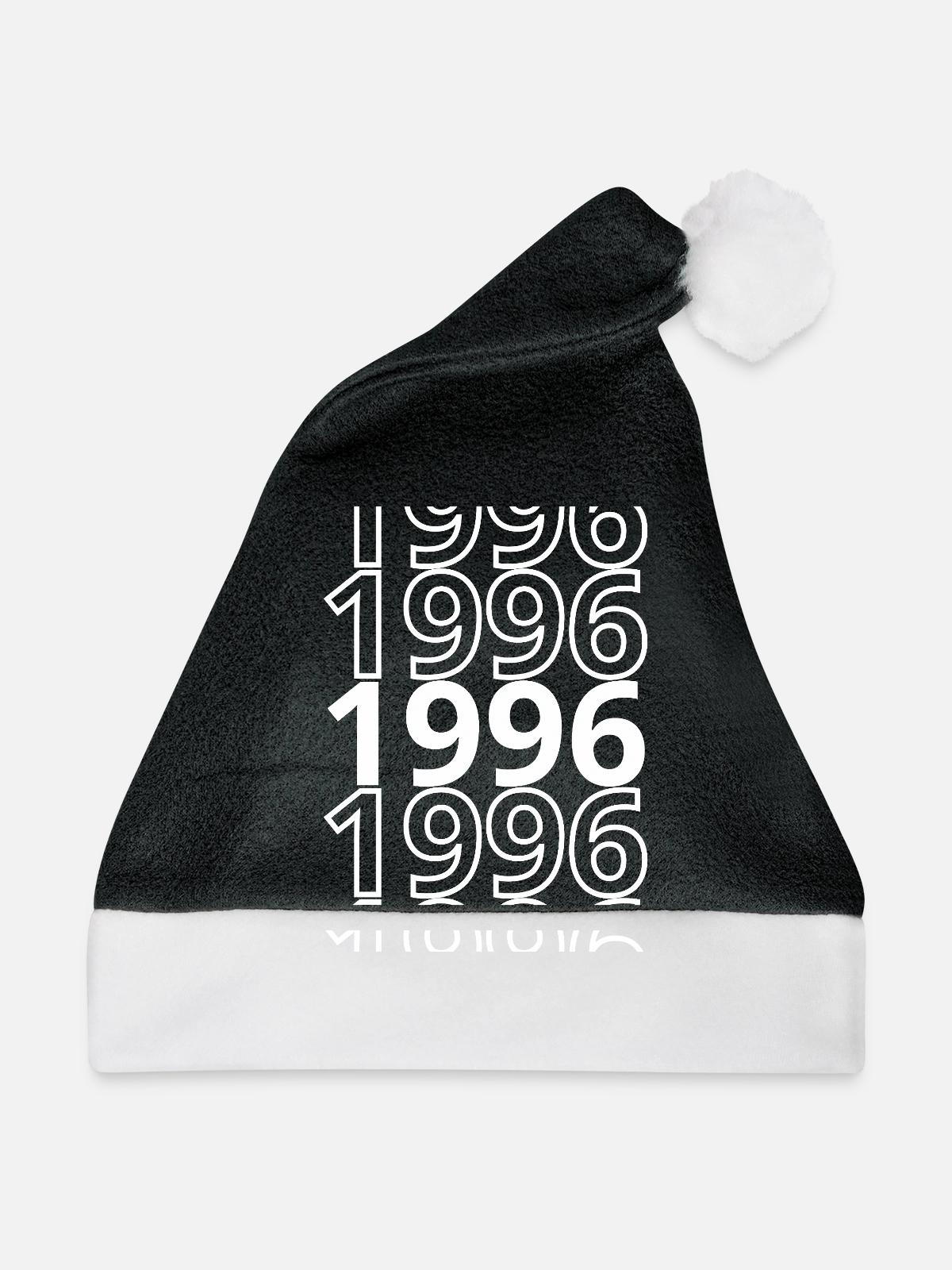 1996 1996 1996 - Weihnachtsmütze - Schwarz/Weiß - Vorne