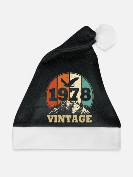 Jahrgang 1978 - Weihnachtsmütze - Schwarz/Weiß