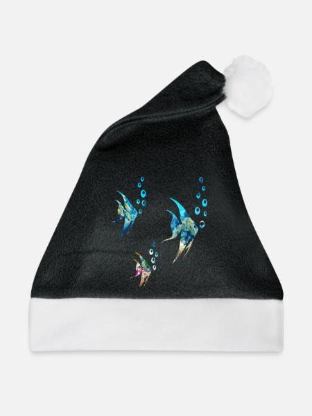 Fische - Weihnachtsmütze - Schwarz/Weiß