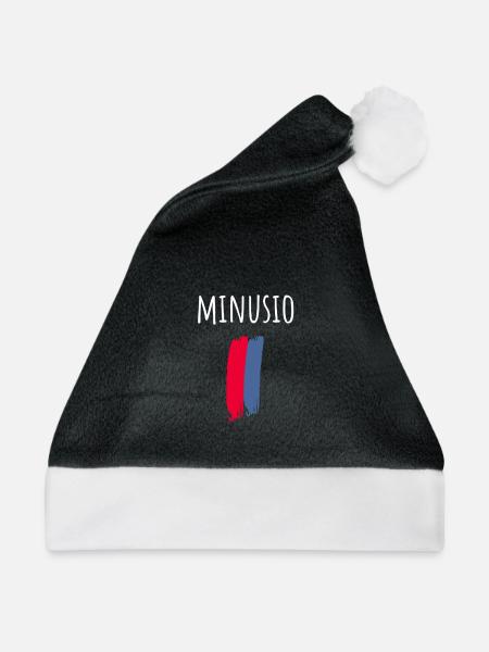 Minusio Souvenir Tessin Geschenk Minusio - Weihnachtsmütze - Schwarz/Weiß - Vorne
