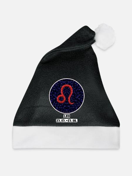 Leo 23.07.- 23.08. - Weihnachtsmütze - Schwarz/Weiß