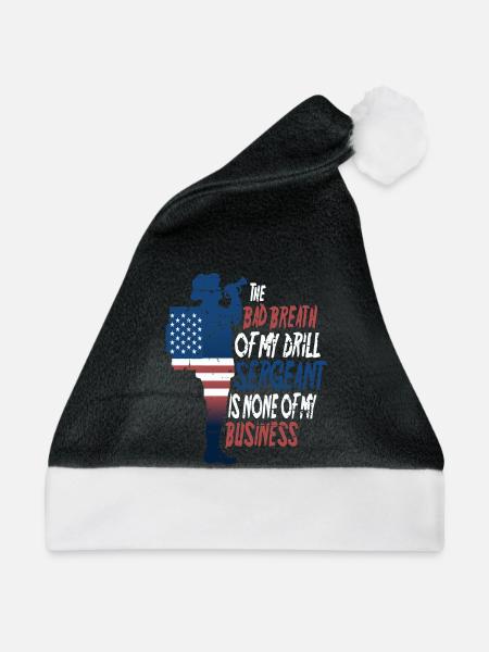 Drill Sergeant - Weihnachtsmütze - Schwarz/Weiß - Vorne