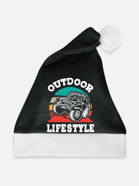 Jeeps Adventure Offroad - Weihnachtsmütze - Schwarz/Weiß