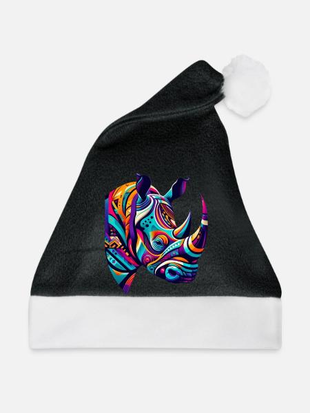 Nashorn - Weihnachtsmütze - Schwarz/Weiß