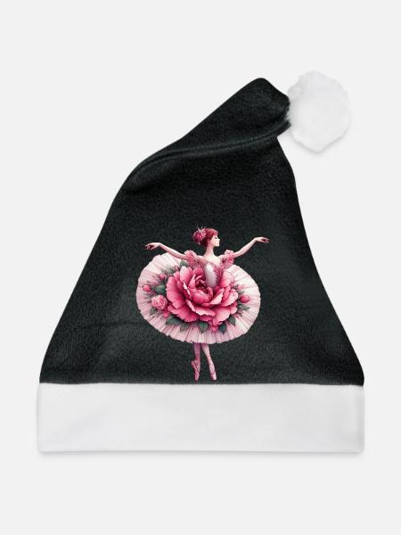 Balletttänzerin mit Tutu - Weihnachtsmütze - Schwarz/Weiß