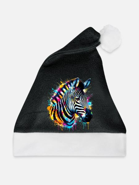Zebra - Weihnachtsmütze - Schwarz/Weiß