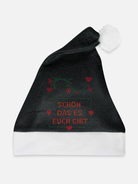 schön das es euch gibt, Ugly Christmas - Weihnachtsmütze - Schwarz/Weiß