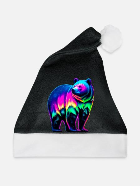 Bär - Weihnachtsmütze - Schwarz/Weiß