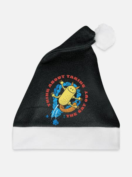 Katze raus - Weihnachtsmütze - Schwarz/Weiß