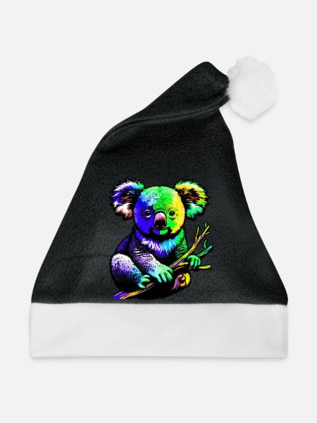 Koala - Weihnachtsmütze - Schwarz/Weiß