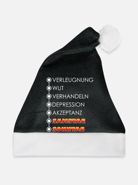 Wochentage / Wochenzyklus - Weihnachtsmütze - Schwarz/Weiß