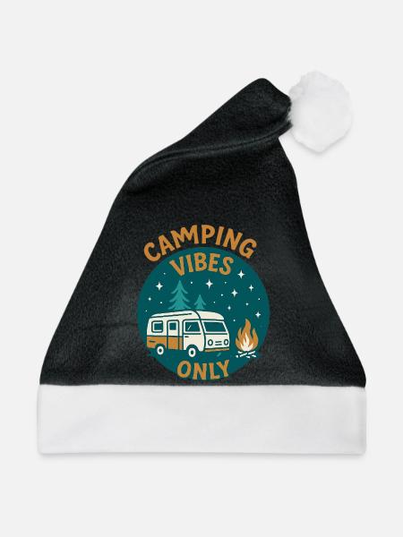 Camping Vibes Only - Freizeit Design - Weihnachtsmütze - Schwarz/Weiß