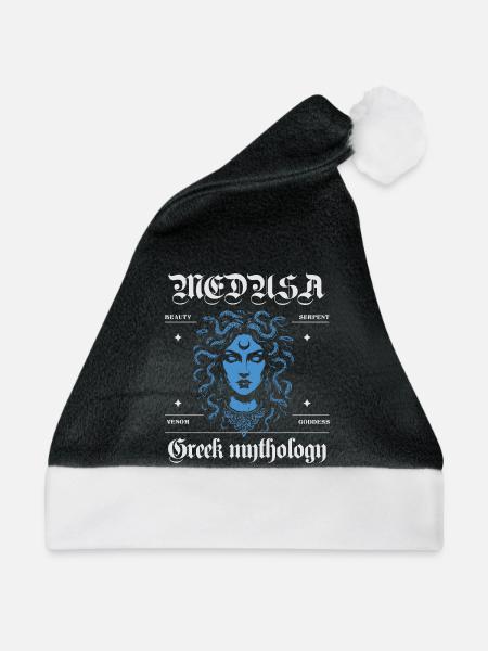Mythologisches Medusa Design - Weihnachtsmütze - Schwarz/Weiß