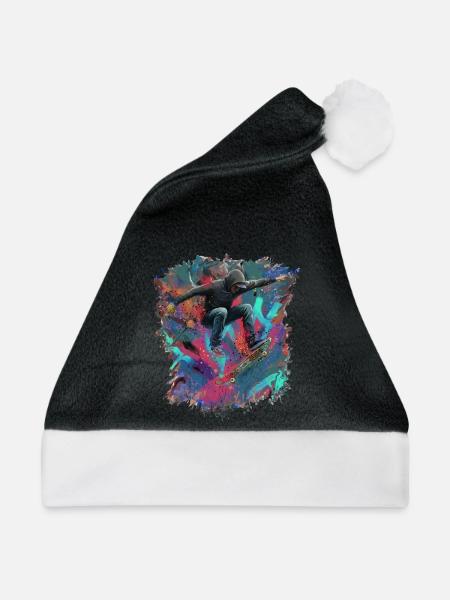 skateboarden - Weihnachtsmütze - Schwarz/Weiß