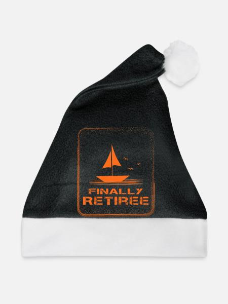 Endlich Ruhestand Segelboot Rente Rentner - Weihnachtsmütze - Schwarz/Weiß