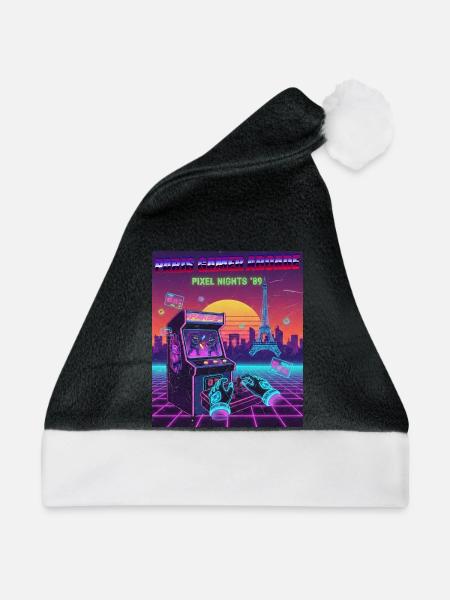Paris Cyber Gamer - Weihnachtsmütze - Schwarz/Weiß