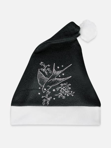 Schwalbenflug im Sternenflug - Weihnachtsmütze - Schwarz/Weiß