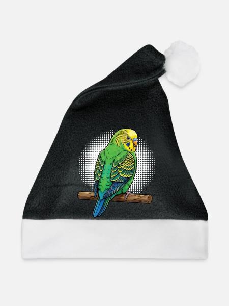 Wellensittich Wellensittichbesitzer Wellensittiche - Weihnachtsmütze - Schwarz/Weiß