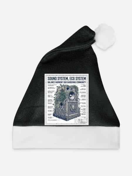 Reggae Soundsystem Eco - Weihnachtsmütze - Schwarz/Weiß