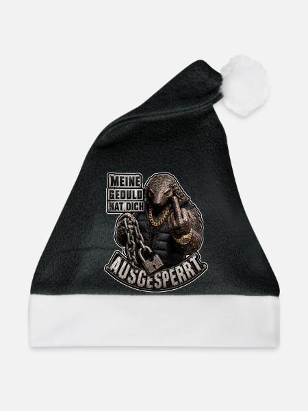 Meine Geduld hat dich ausgesperrt - Weihnachtsmütze - Schwarz/Weiß